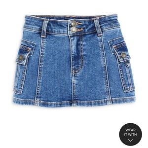 KatieJ NYC denim cargo skirt, tween size large